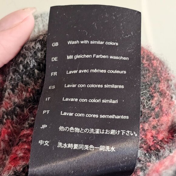 Scotch & Soda Wool, Needle and Passion Red Black Plaid Sweater Sz S P - Picture 11 of 11